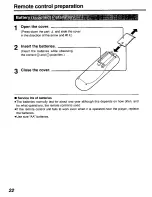 Preview for 22 page of Panasonic DVD-P10 Operating Instructions Manual