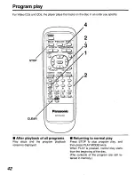 Preview for 42 page of Panasonic DVD-P10 Operating Instructions Manual