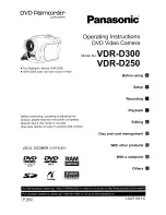 Panasonic DVD Palmcoder VDR-D250 Operating Instructions Manual preview