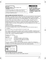 Preview for 3 page of Panasonic DVD Palmcorder VDR-D220 Operating Instructions Manual