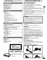 Preview for 3 page of Panasonic DVD-RA61 Operating Instructions Manual