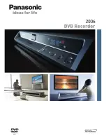 Preview for 1 page of Panasonic DVD Recorder User Manual