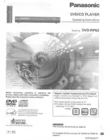 Panasonic DVD-RP62K Operating Operating Instructions Manual preview