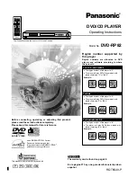 Panasonic DVD-RP82S Operating Operating Instructions Manual preview