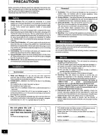 Preview for 4 page of Panasonic DVD-RP91K Operating Instructions Manual