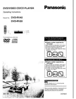 Panasonic DVD-RV20 Operating Instructions Manual preview