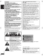 Предварительный просмотр 2 страницы Panasonic DVD-S100 Operating Instructions Manual