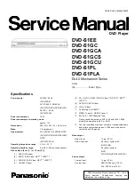 Preview for 1 page of Panasonic DVD-S1EE Service Manual