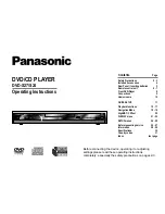 Panasonic DVD-S24 Operating Instructions Manual preview