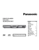 Panasonic DVD-S31 Operating Instructions Manual предпросмотр