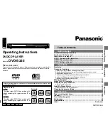 Panasonic DVD-S325 Operating Instructions Manual предпросмотр