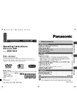 Preview for 1 page of Panasonic DVD-S33 Operating Instructions Manual