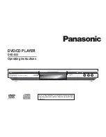 Panasonic DVD-S35 Operating Instructions Manual preview