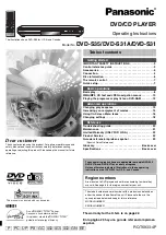 Panasonic DVD-S35S - Ultra-Slim Progressive-Scan DVD Operating Instructions Manual preview