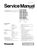 Preview for 1 page of Panasonic DVD-S42EE Service Manual