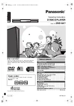 Preview for 1 page of Panasonic DVD-S47 Operating Instructions Manual