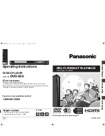 Panasonic DVD-S52 Operating Instructions Manual предпросмотр