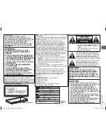 Preview for 3 page of Panasonic DVD-S53S - Up-Converting 1080p DVD Player Operating Instructions Manual