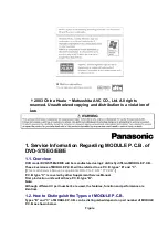 Предварительный просмотр 5 страницы Panasonic DVD-S75EG Service Manual