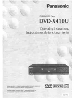 Panasonic DVD-X410 Operating Instructions Manual предпросмотр