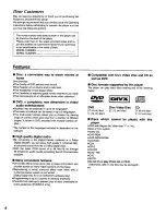 Preview for 4 page of Panasonic DVD-X410 Operating Instructions Manual