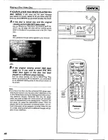 Preview for 48 page of Panasonic DVD-X410 Operating Instructions Manual