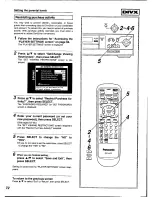 Preview for 72 page of Panasonic DVD-X410 Operating Instructions Manual