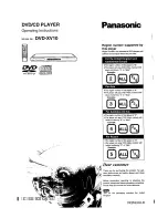 Panasonic DVD-XV10 Operating Instructions Manual preview