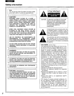 Предварительный просмотр 2 страницы Panasonic DVDA110 - DIG. VIDEO DISCPLAYE Operating Instructions Manual