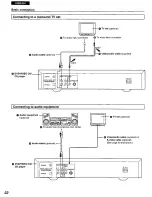 Предварительный просмотр 22 страницы Panasonic DVDA110 - DIG. VIDEO DISCPLAYE Operating Instructions Manual