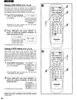 Предварительный просмотр 62 страницы Panasonic DVDA110 - DIG. VIDEO DISCPLAYE Operating Instructions Manual