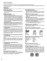 Предварительный просмотр 4 страницы Panasonic DVDA160A - NTL MDL DVD PLAYER Operating Instructions Manual