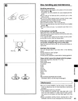 Предварительный просмотр 41 страницы Panasonic DVDA160A - NTL MDL DVD PLAYER Operating Instructions Manual