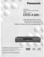 Preview for 1 page of Panasonic DVDA300 - DVD Operating Instructions Manual