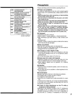 Предварительный просмотр 3 страницы Panasonic DVDA310 - DIG. VIDEO DISCPLAYE Operating Instructions Manual