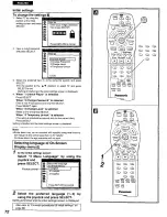 Предварительный просмотр 72 страницы Panasonic DVDA310 - DIG. VIDEO DISCPLAYE Operating Instructions Manual