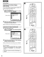 Предварительный просмотр 74 страницы Panasonic DVDA310 - DIG. VIDEO DISCPLAYE Operating Instructions Manual