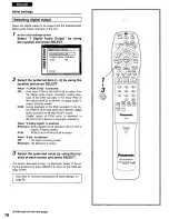 Предварительный просмотр 78 страницы Panasonic DVDA310 - DIG. VIDEO DISCPLAYE Operating Instructions Manual