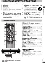 Preview for 3 page of Panasonic DVDF61P Operating Instructions Manual