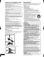 Предварительный просмотр 2 страницы Panasonic DVDLS84E Operating Instructions Manual