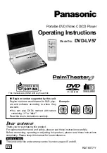 Panasonic DVDLV57 - PORTABLE DVD Operating Instructions Manual preview