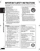 Предварительный просмотр 4 страницы Panasonic DVDLX110 - PORTABLE DVD PLAYER Operating Instructions Manual