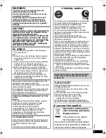 Предварительный просмотр 5 страницы Panasonic DVDLX110 - PORTABLE DVD PLAYER Operating Instructions Manual