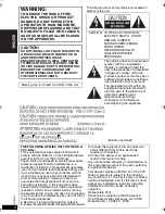 Предварительный просмотр 2 страницы Panasonic DVDLX95 - PORTABLE DVD PLAYER Operating Instructions Manual