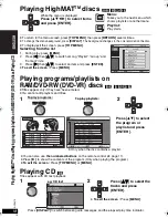 Предварительный просмотр 18 страницы Panasonic DVDLX95 - PORTABLE DVD PLAYER Operating Instructions Manual