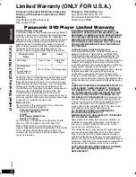 Предварительный просмотр 36 страницы Panasonic DVDLX95 - PORTABLE DVD PLAYER Operating Instructions Manual