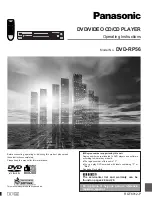 Panasonic DVDRP56 - DIG. VIDEO DISCPLAYE Operating Instructions Manual preview