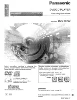 Preview for 1 page of Panasonic DVDRP62 - DIG. VIDEO DISC PLAY Operating Instructions Manual