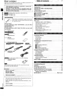 Preview for 2 page of Panasonic DVDRV22 - DIG. VIDEO DISC PLAY Operating Instructions Manual