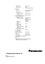 Предварительный просмотр 3 страницы Panasonic DVDRV26 - DIG. VIDEO DISCPLAYE Service Manual